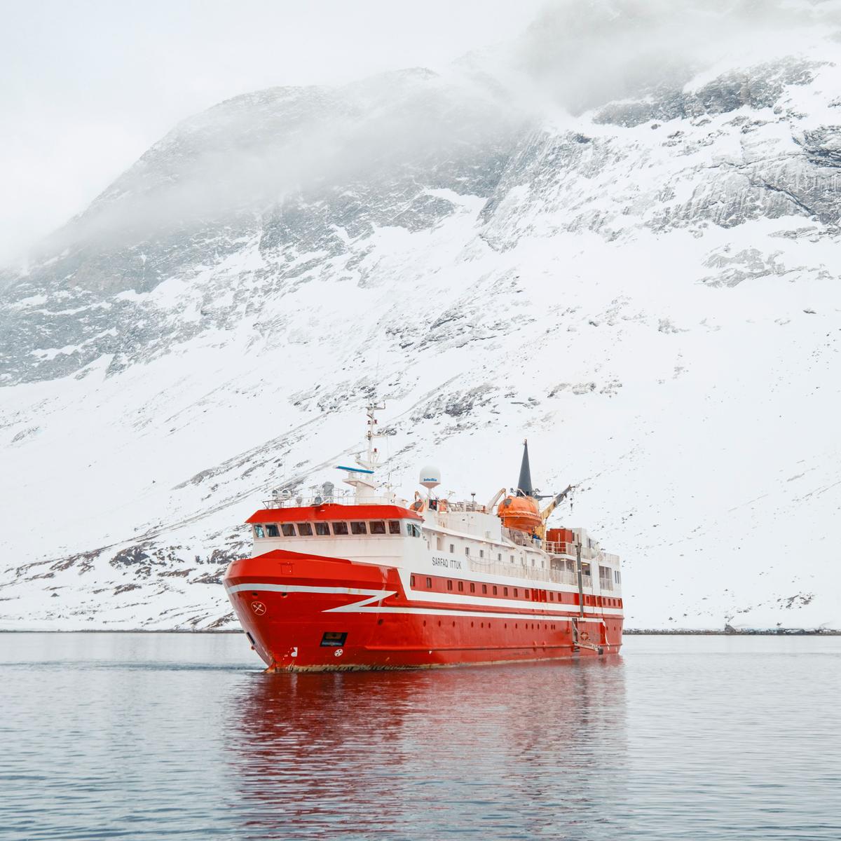 New Year aboard Sarfaq Ittuk,Neujahr an Bord der Sarfaq Ittuk,Nytår ombord Sarfaq Ittuk,Sarfaq Ittuk-mi ukiortaarsiorneq map