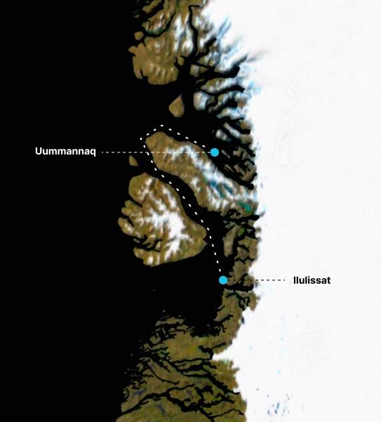 Grönlands verborgener Schatz: Eine Rundreise von Ilulissat nach Uummanaq map
